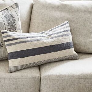West Elm Woven Stripe Lumbar Pillow